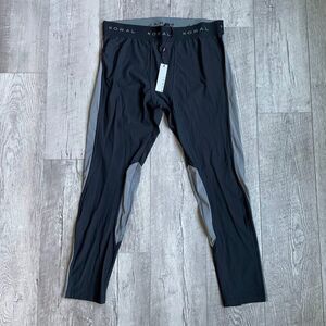 Koral Mens Athletic Performace Tights Size Large Black Gray‎ Cropped